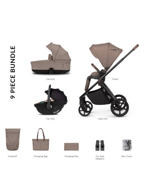 Venicci Claro Almond 3 in 1 Travel System Bundle