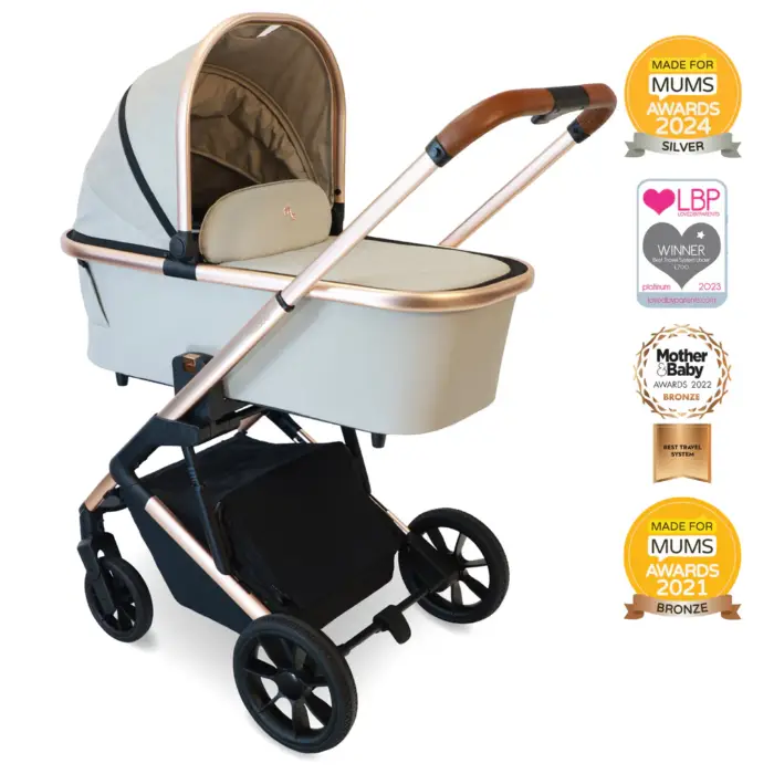 My Babiie MB500 3-in-1 Travel System - Rose Gold Stone