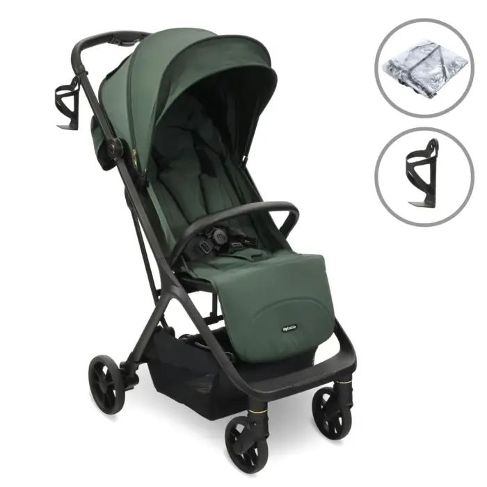 My Babiie MBX7 Plus Auto-Fold Stroller - Forest Green