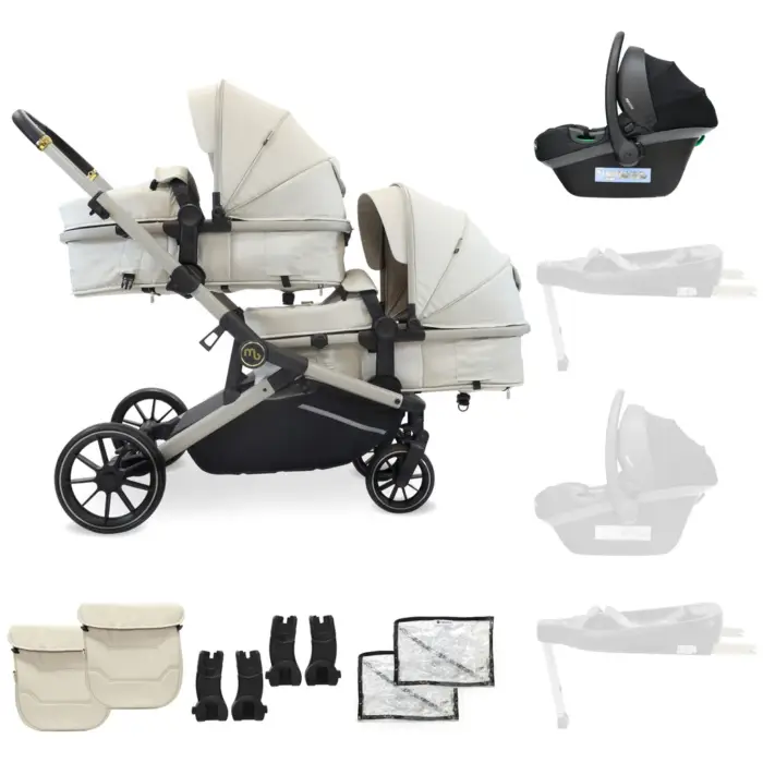 My Babiie MB33 Tandem Pushchair - Ivory