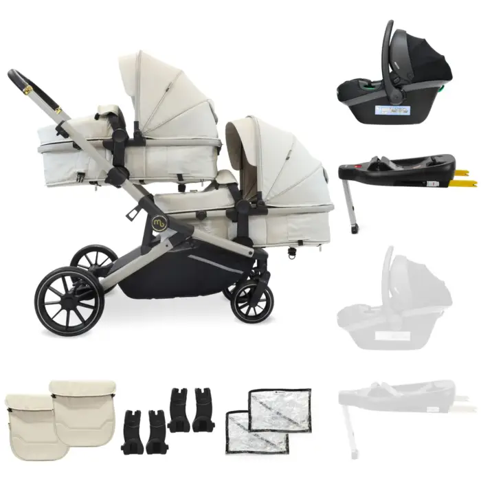 My Babiie MB33 Tandem Pushchair - Ivory