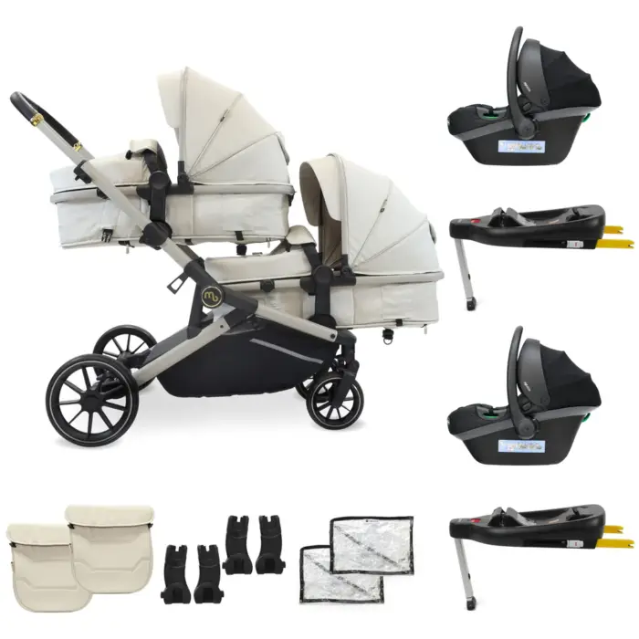 My Babiie MB33 Tandem Pushchair - Ivory