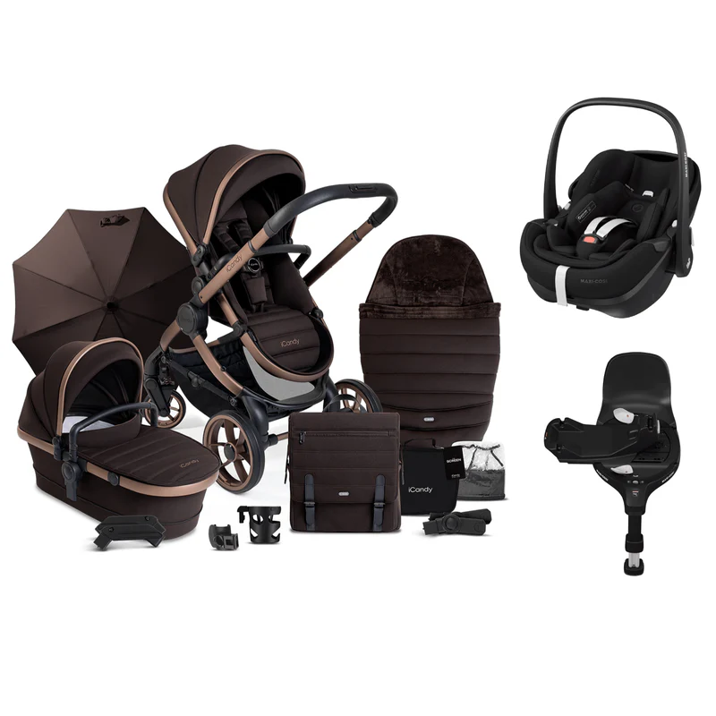 iCandy Peach 7 Complete bundle with Maxi Cosi Pebble 360 Pro2- Pecan