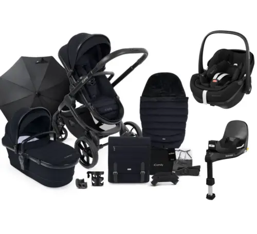 iCandy Peach 7 Complete bundle with Maxi Cosi Pebble 360 Pro2- Black Edition