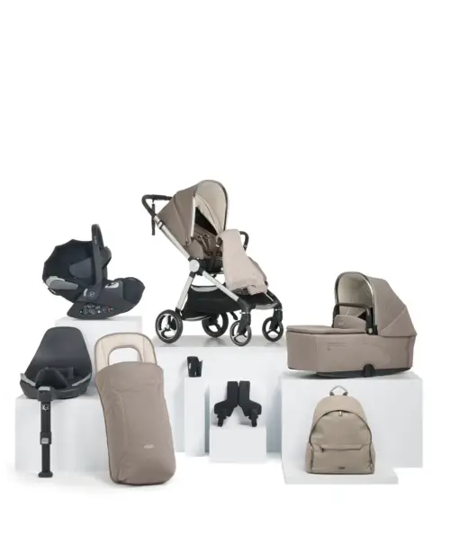 Mamas & Papas Vardo Pushchair Bundle with Cybex Cloud T Car Seat (9 Pieces) - Heritage