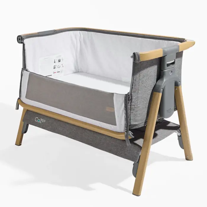 Tutti Bambini CoZee Bedside Crib - Oak/Charcoal