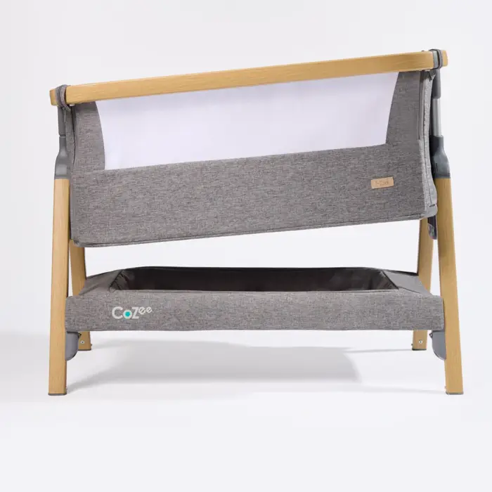 Tutti Bambini CoZee Bedside Crib - Oak/Charcoal
