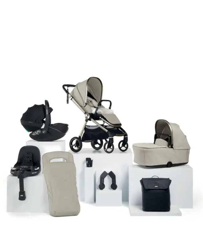 Mamas & Papas Vardo 9-Piece Maxi Cosi Pebble Pro2 Bundle - Shell