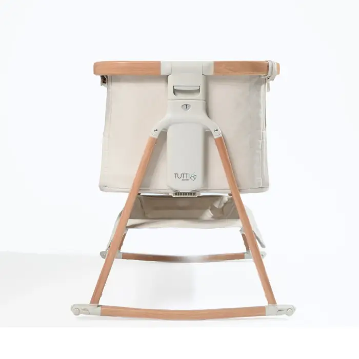 Tutti Bambini CoZee Air Bedside Crib - Scandinavian Walnut/Ecru