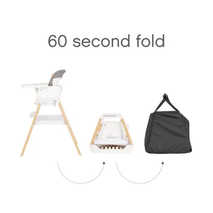 Tutti Bambini Nova Birth to 12 Years Complete Highchair Package - White/Oak
