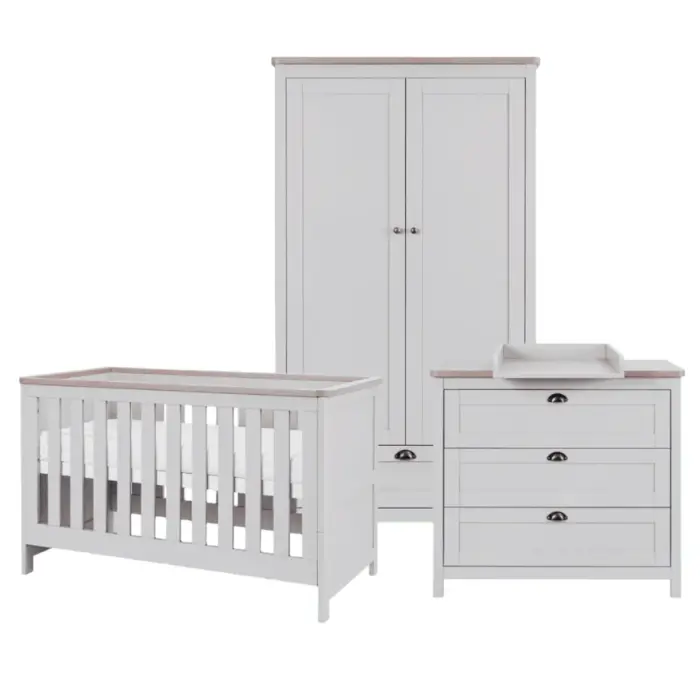 Tutti Bambini Verona 3 Piece Room Set - Dove Grey/Oak