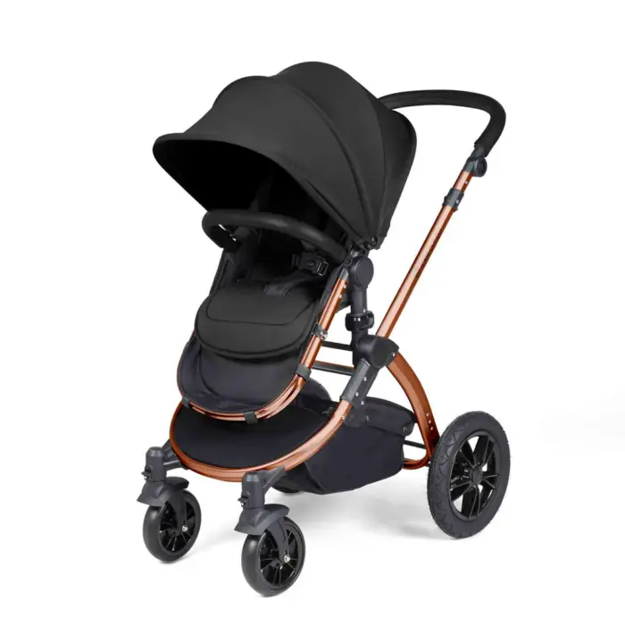 Ickle Bubba Stomp Luxe 12 Piece Travel System With Nimbus 360 Car Seat- Black