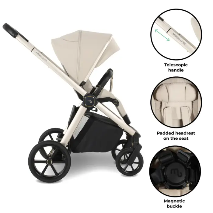 My Babiie MB450 LUXE 3-in-1 Travel System - Feather