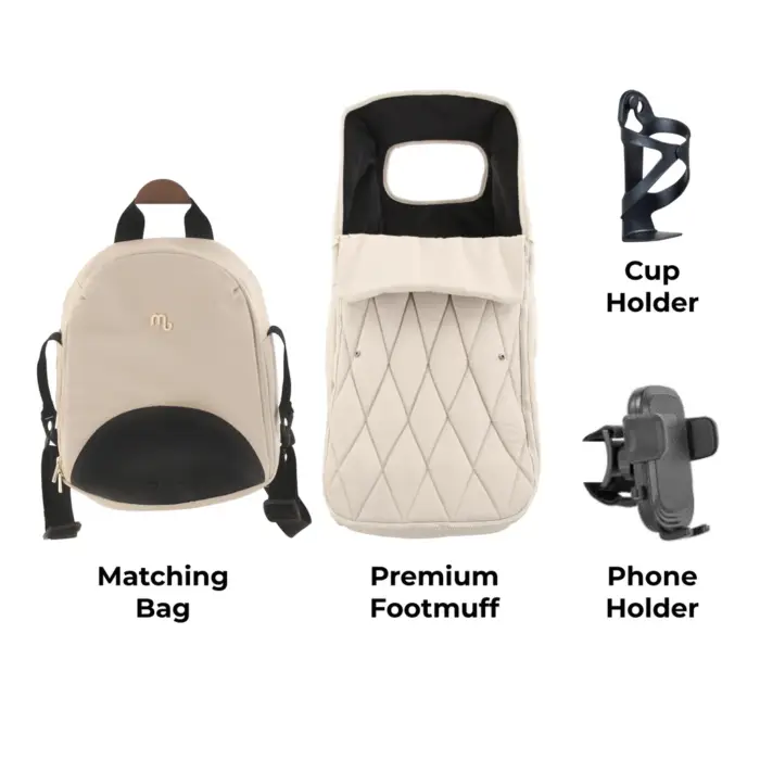 My Babiie MB450 LUXE 3-in-1 Travel System - Feather