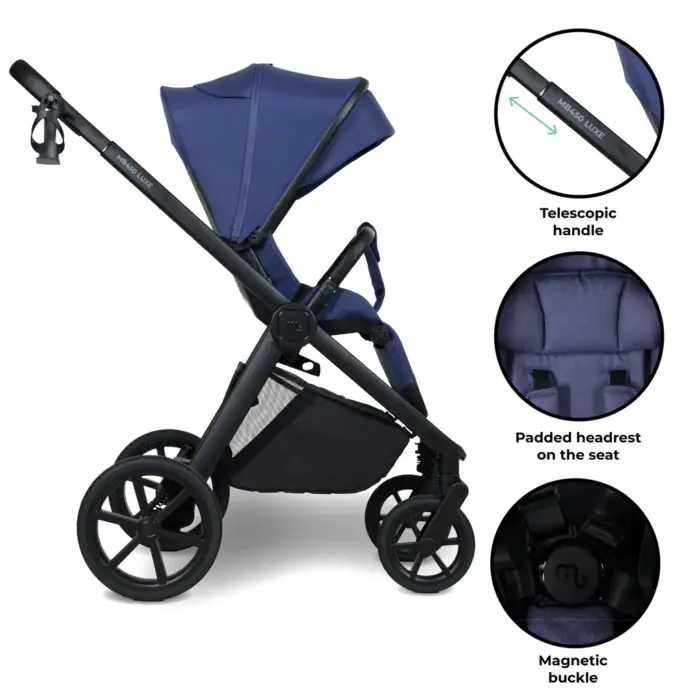 My Babiie MB450 LUXE 3-in-1 Travel System - Indigo