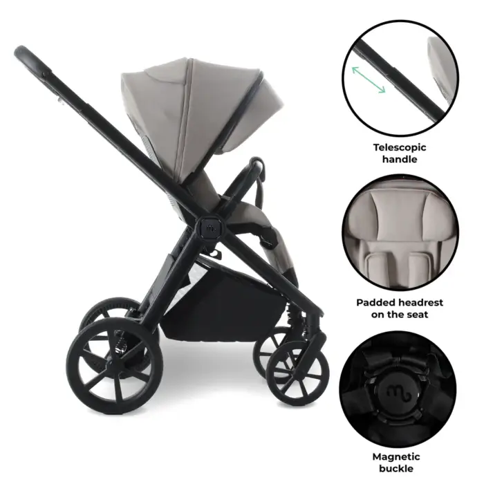 My Babiie MB450 LUXE 3-in-1 Travel System - Mink