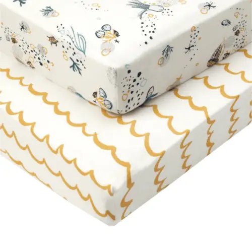 Tutti Bambini Cot Bed Fitted Sheets 2pk - Our Planet