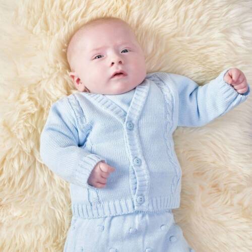 Dandelion Baby Boys Knitted Cardigan - Blue