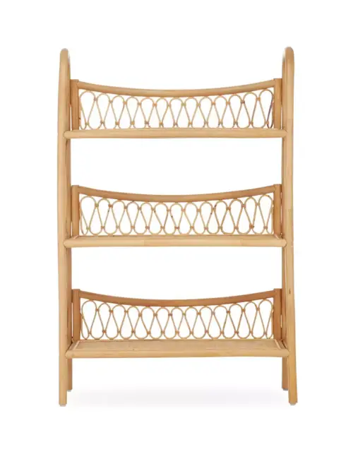 CuddleCo Aria 3-Tier Rattan Shelving Unit - Natural