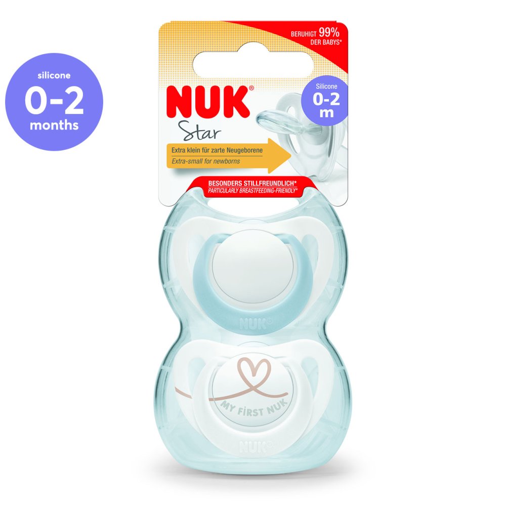 Nuk Star Soother Blue 0-2 Months