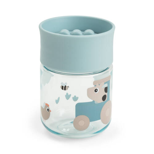 Done by Deer - Learning cup 360°- Tiny Farm Blue