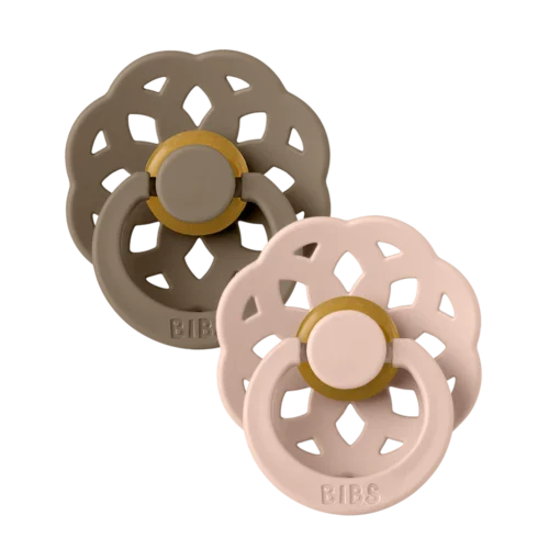 Bibs Boheme Dummies 2 Pack - Dark Oak/Blush