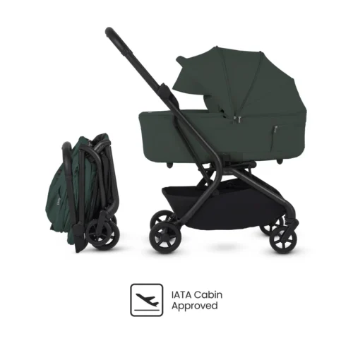 Silver Cross Nia Compact Travel Stroller with Carrycot (6 Piece)- Conifer