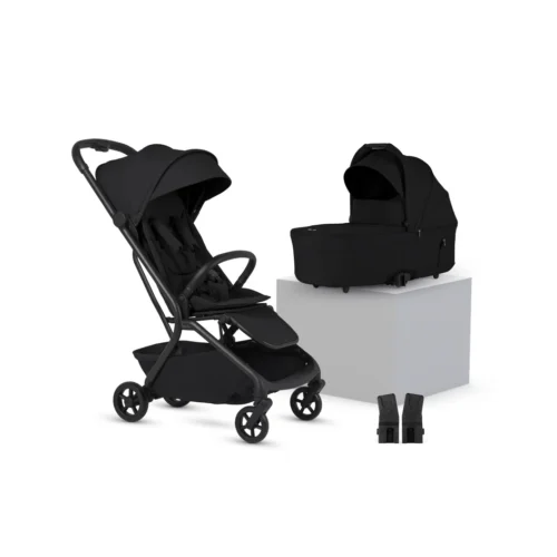 Silver Cross Nia Compact Travel Stroller with Carrycot (6 Piece)- Onyx
