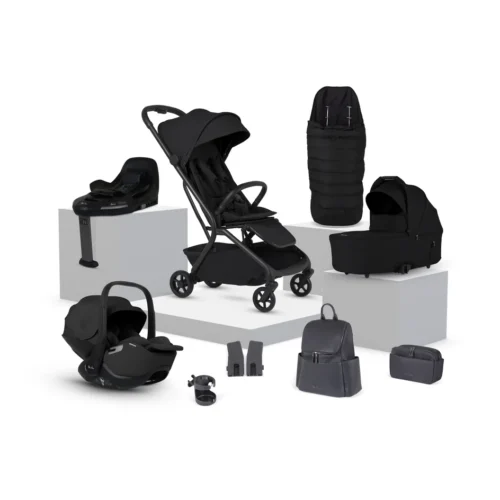 Silver Cross Nia Compact Travel System with Accessory Pack (12 Piece)- Onyx