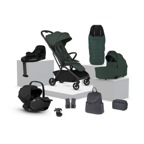 Silver Cross Nia Compact Travel System with Accessory Pack (12 Piece)- Conifer
