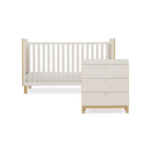 CuddleCo Remi 2 Piece Nursery Furniture Set Oak & Cashmere
