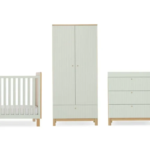 Cuddle Co Remi 3 Piece Nursery Furniture Set Oak & Green