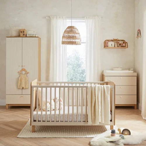 Cuddle Co Remi 3 Piece Nursery Furniture Set Oak & Cashmere