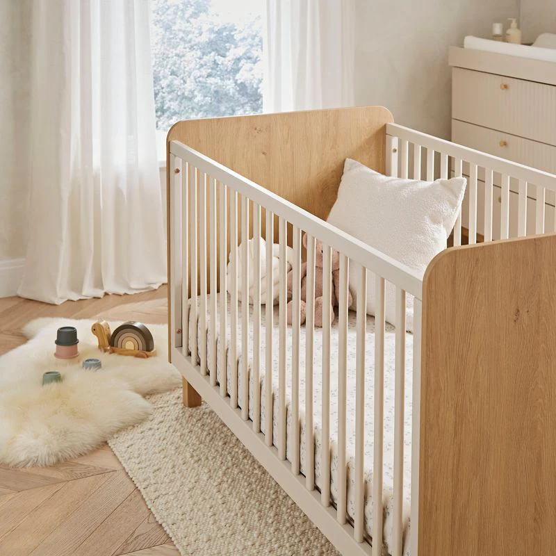 Cuddle Co Remi 3 Piece Nursery Furniture Set Oak & Cashmere