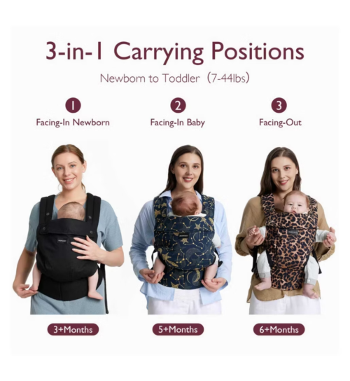 babyb momcozy carrier cotton black