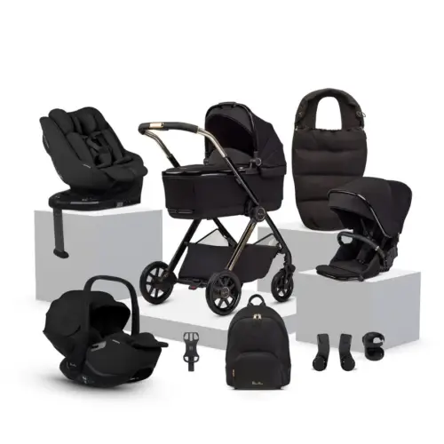 Silver Cross Reef 2 Special Edition Pushchair Ultimate 360 Family Car Seat Bundle - Espresso