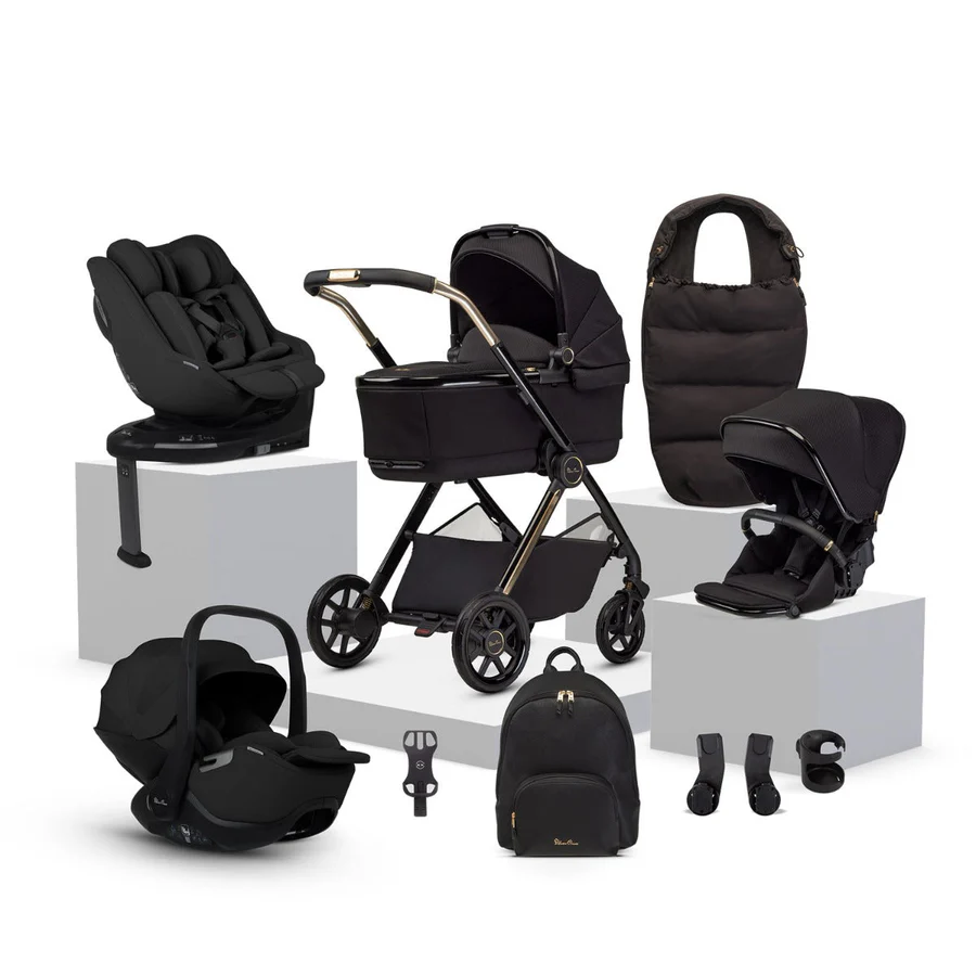 Silver Cross Reef 2 Special Edition Pushchair Ultimate 360 Family Car Seat Bundle - Espresso