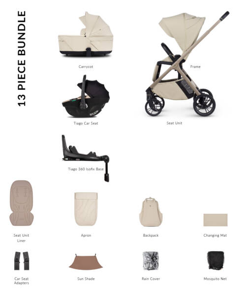 Venicci Tila Pushchair 4-in-1 Luxury Bundle - Sabbia