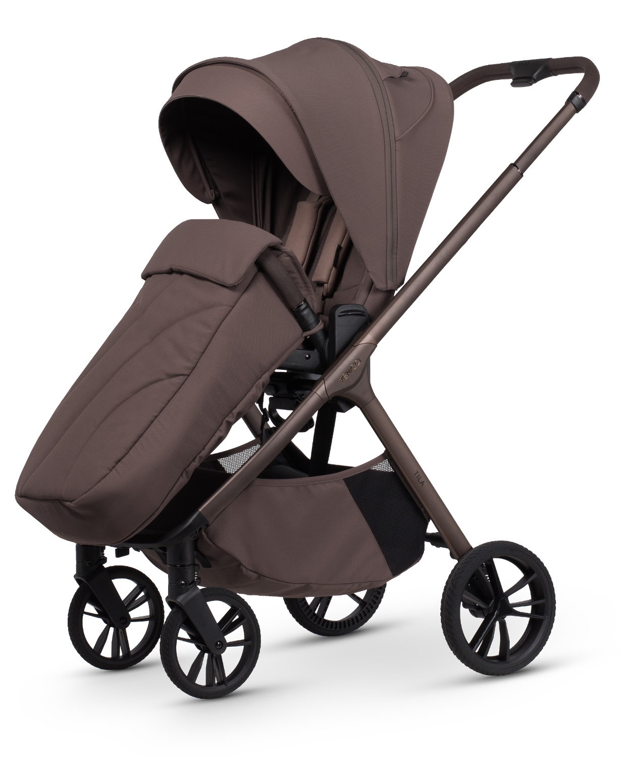 Venicci Tila 2-in-1 Pram (11-piece Essential Bundle) - Noce