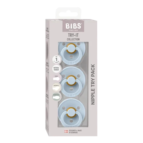 Bibs Baby Dummies Try-It Collection 3 pack - Baby Blue
