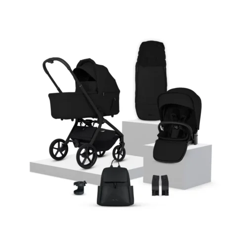 Silver Cross Breez Travel System Accessory Bundle (10 Piece)- Onyx