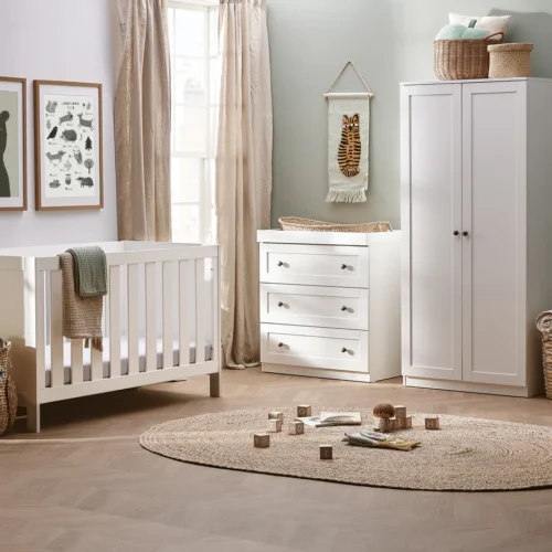 Silver Cross Bromley 3 Piece Nursery Set- White