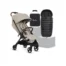 Silver Cross Clic 2 Stroller & Footmuff Bundle-Latte