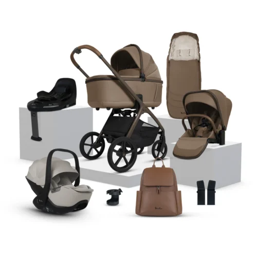 Silver Cross Cove Travel System Ultimate 360 Infant Carrier Bundle (10 piece)-Maple