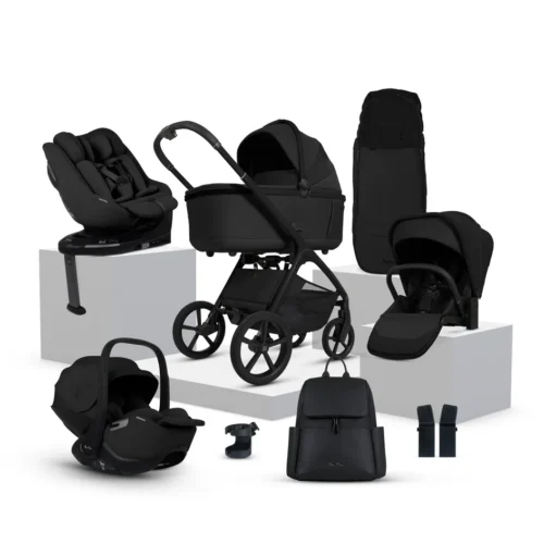 Silver Cross Cove Travel System Ultimate 360 Family Car Seat Bundle (11 piece)-Onyx