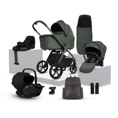Silver Cross Cove Travel System Ultimate 360 Infant Carrier Bundle (10 piece)- Pewter