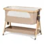 Silver Cross Lunar Bedside Crib - Oatmeal