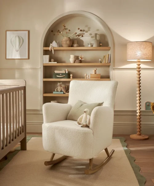 Mamas & Papas Elwood Nursing Chair - Off White Boucle