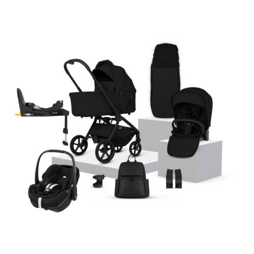 Silver Cross Breez Pebble 360 Pro2 Car Seat Bundle - Onyx
