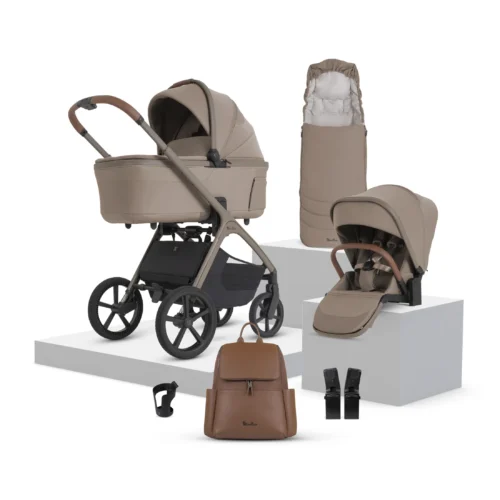 Silver Cross Cove 2 Travel System Accessory Bundle (8 piece)- Champagne